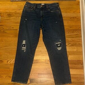 J. Crew Women’s Slouchy Boyfriend Dark Blue Jeans size 31T